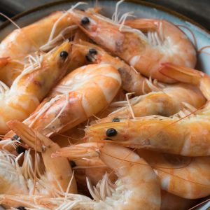 raw shrimps in bowl